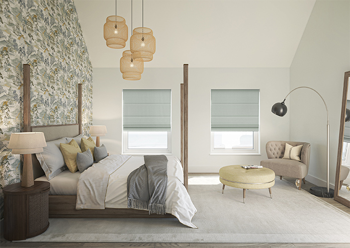 Esme, Formal Grey - Motorised Roman Blind - Image 8